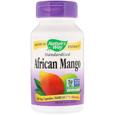 Nature's Way, afrikansk mango, standardiseret, 60 vegetabilske kapsler