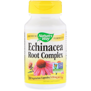 Nature's Way, Echinacea Root Complex, 450 mg, 100 vegetariske kapsler