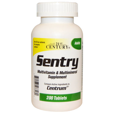 21. Jahrhundert, Sentry, Multivitamin- und Multimineral-Ergänzungsmittel, 200 Tabletten