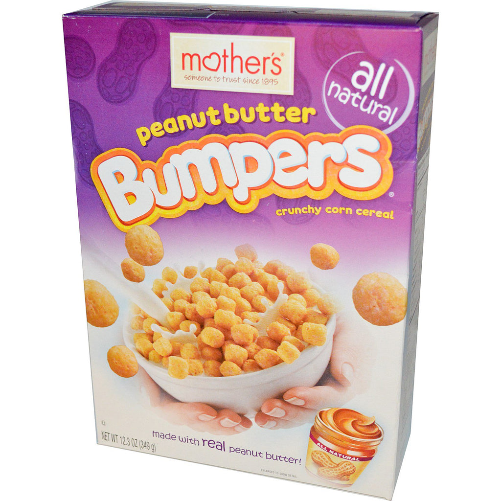 Mother's Bumpers Crocante Milho Cereal Manteiga de Amendoim 12,3 oz (349 g)