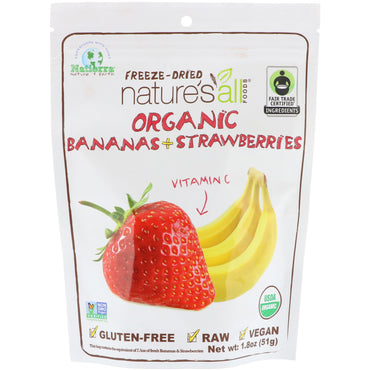 Natierra Nature's All ,  Freeze-Dried, Bananas + Strawberries, 1.8 oz (51 g)
