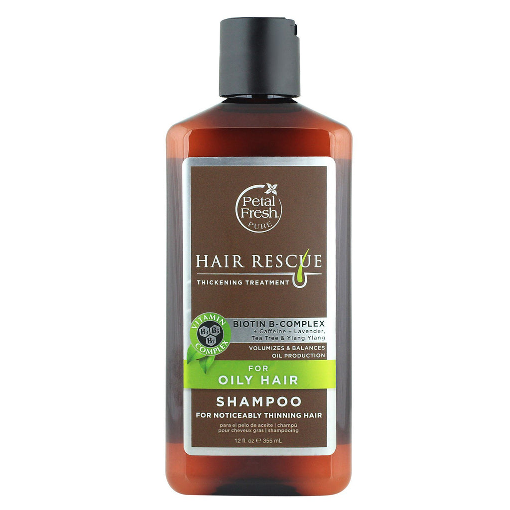 Kronbladsfrisk, ren, hårredningsshampoo, fortykkelsesbehandling, til fedtet hår, 12 fl oz (355 ml)