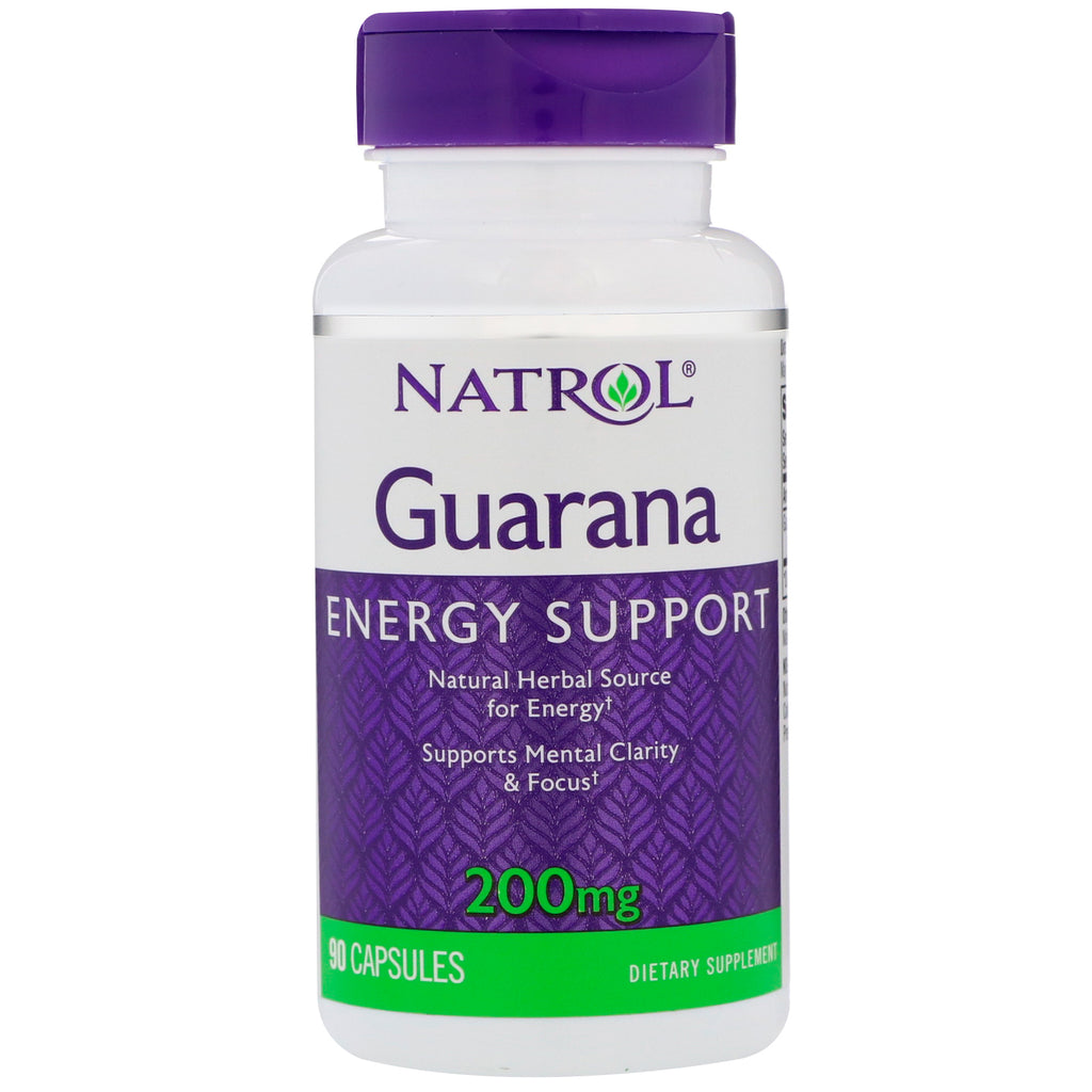 Natrol, Guaraná, 200 mg, 90 cápsulas