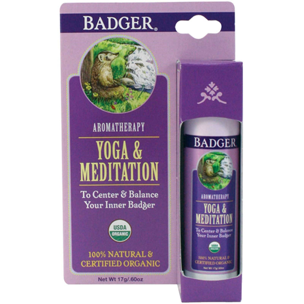 Badger Company, Yoga & Meditation, Cedarwood & Mandarin, .60 oz (17 g)