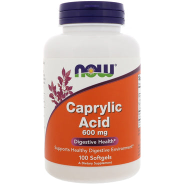 Now Foods, Caprylsyre, 600 mg, 100 Softgels