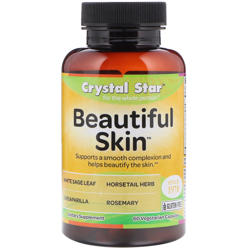 Crystal Star, Piel Hermosa, 60 Cápsulas Vegetales