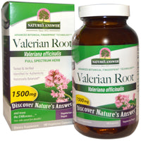 Nature's Answer, racine de valériane, herbe à spectre complet, 1500 mg, 180 capsules végétariennes
