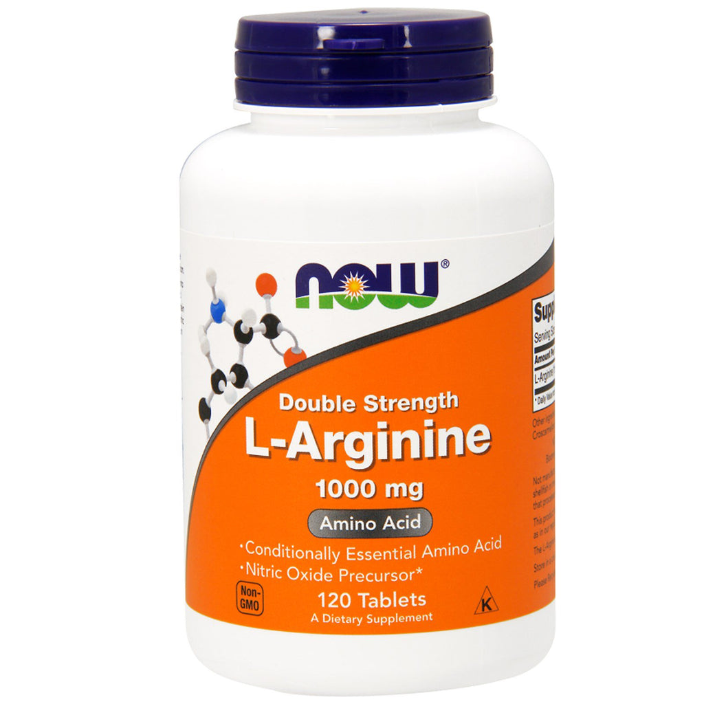 Now Foods, L-Arginine, 1,000 מ"ג, 120 טבליות