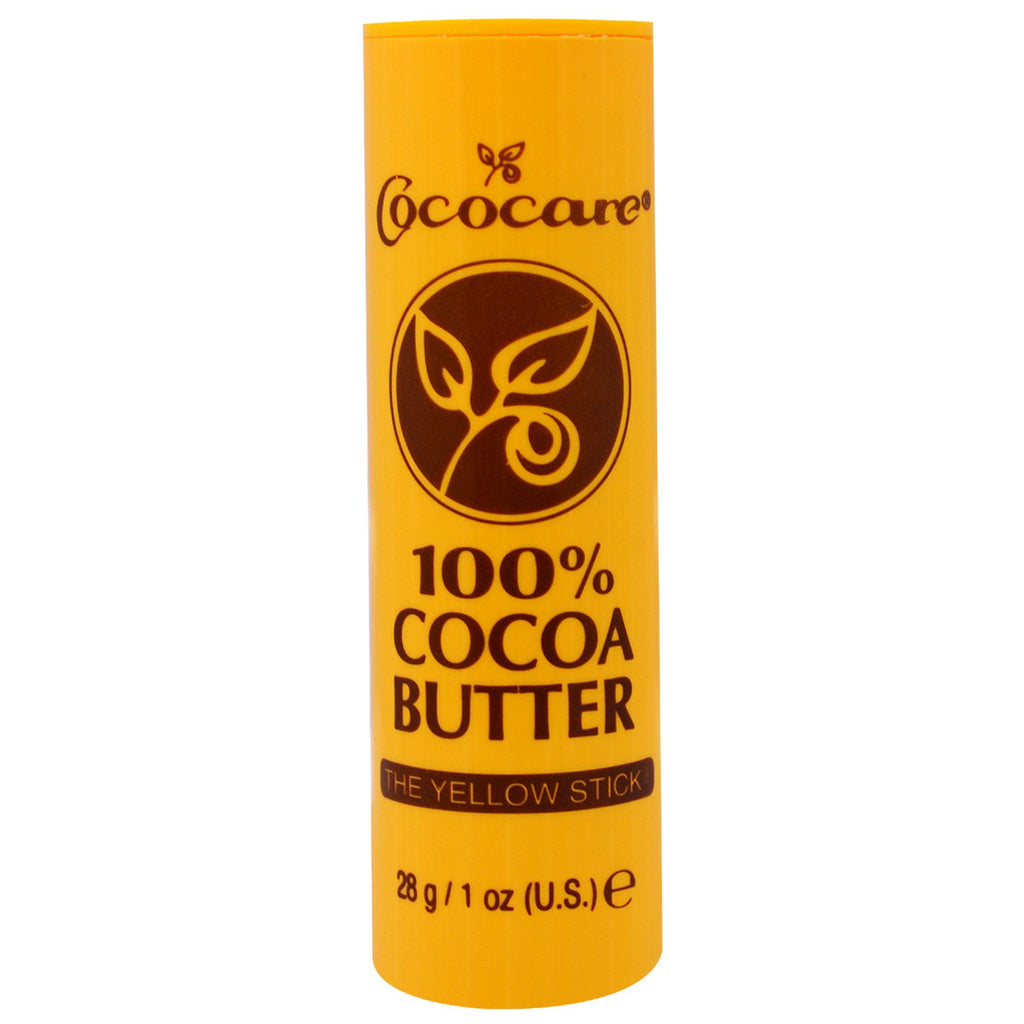 Cococare 100% Cocoa Butter The Yellow Stick 1 oz (28 g)