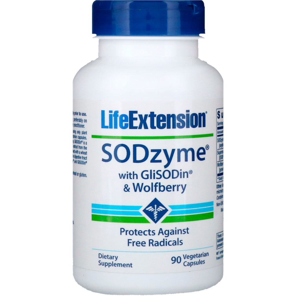 Life Extension, SODzyme avec GliSODin &amp; Wolfberry, 90 capsules végétariennes