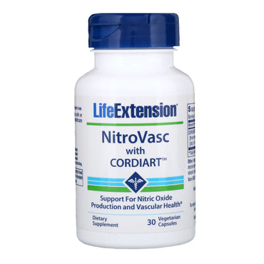 Life Extension, NitroVasc with Cordiart, 30 Vegetarian Capsules