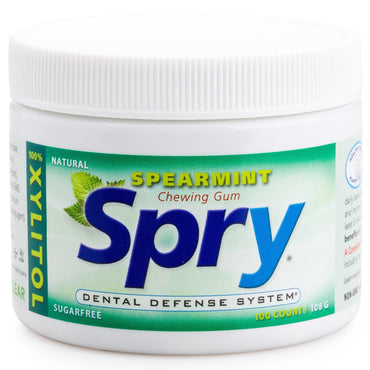 Xlear Spry Chewing Gum Menthe verte sans sucre 100 pièces (108 g)