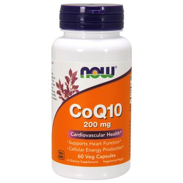 Now Foods, CoQ10, 200 mg, 60 vegetarische Kapseln