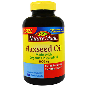 Nature Made, Flaxseed Oil, 1000 mg, 180 Softgels