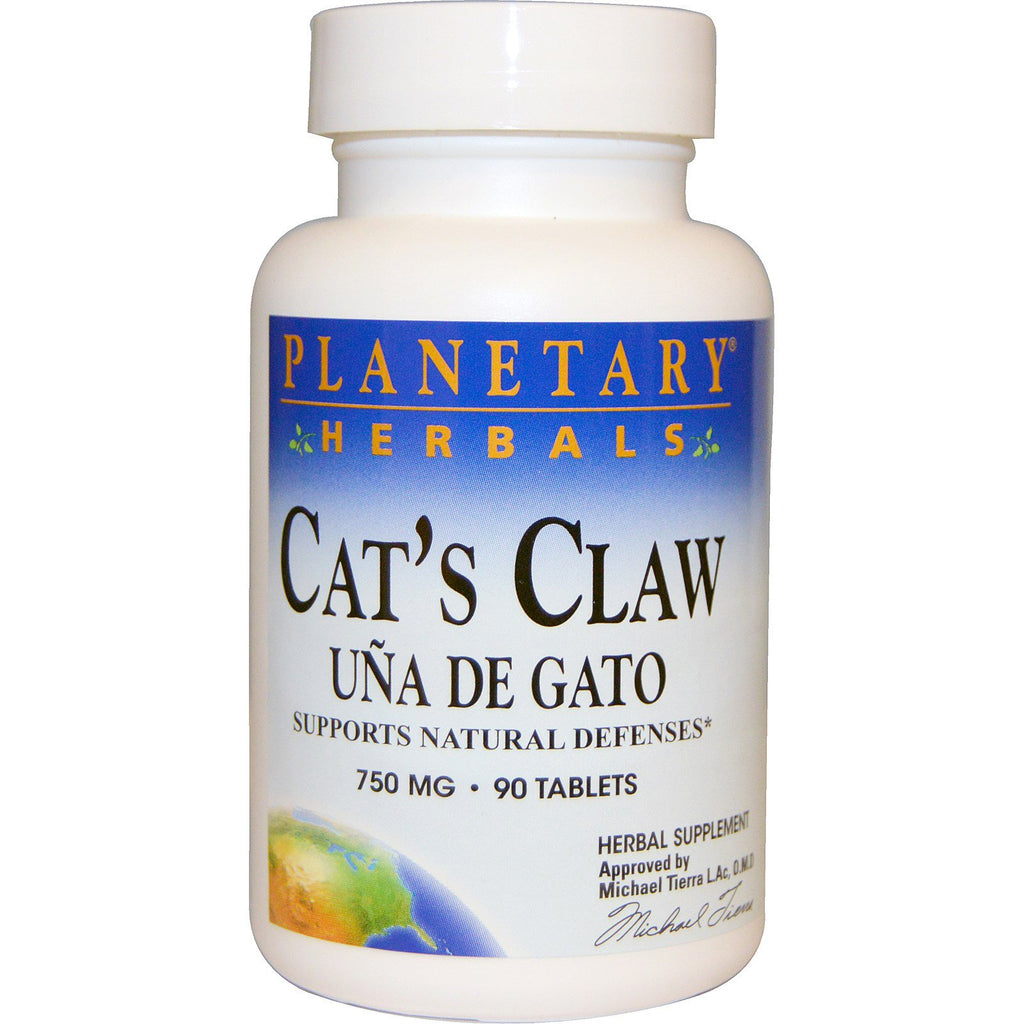 Planetariska örter, Cat's Claw, Una de Gato, 750 mg, 90 tabletter