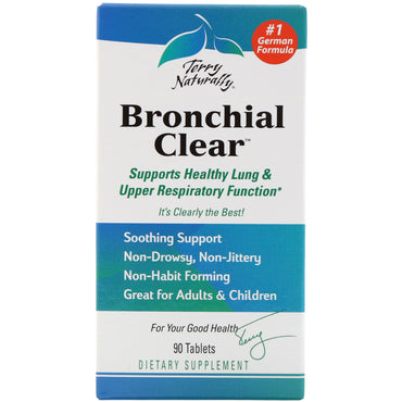 EuroPharma, Terry Naturally, Bronchial Clear, 90 Tablets
