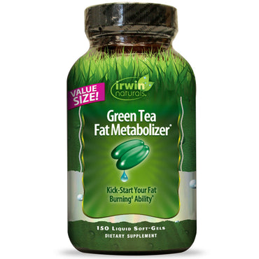 Irwin naturals, metabolizador de gordura de chá verde, 150 géis moles líquidos