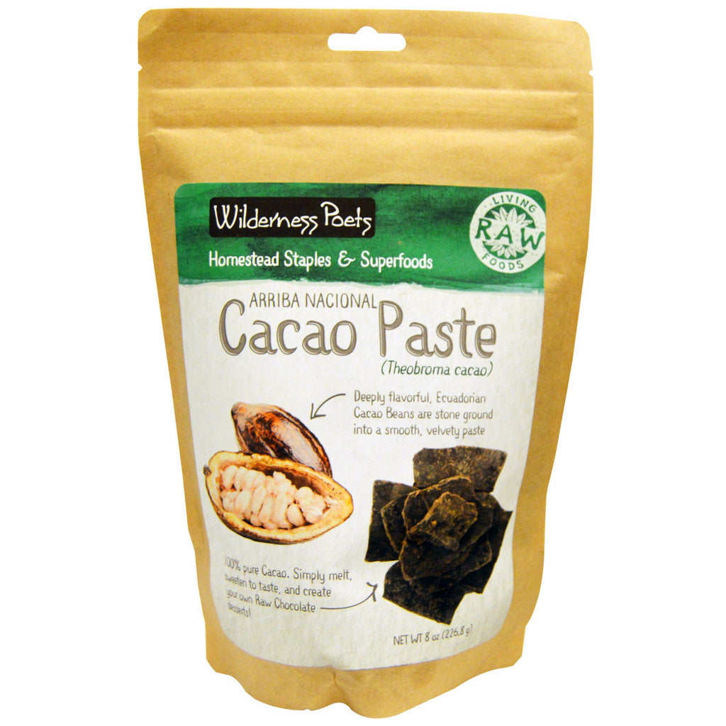 Wilderness Poets, Arriba Nacional Cacao Paste, 8 oz (226,8 g)