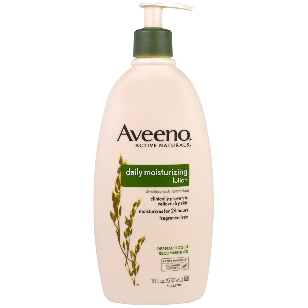 Aveeno, Active Naturals, Daily Moisturizing Lotion, Fragrance Free, 18 fl oz (532 ml)