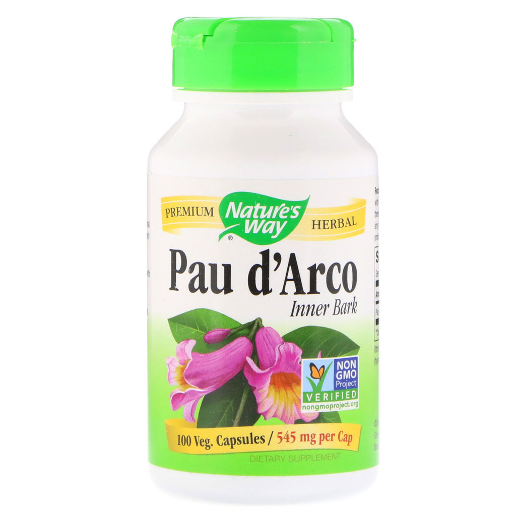 Nature's Way, Écorce intérieure de Pau d'Arco, 545 mg, 100 capsules végétales