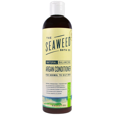 Seaweed Bath Co., Acondicionador de argán equilibrante natural, eucalipto y menta, 12 fl oz (360 ml)