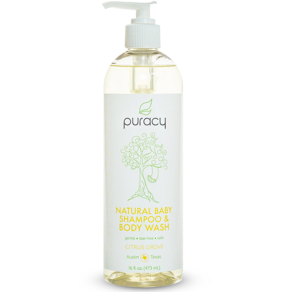 Puracy, natürliches Baby-Shampoo und Duschgel, Citrus Grove, 16 fl oz (473 ml)