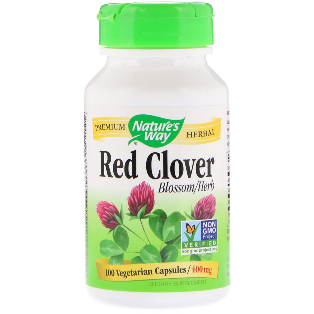 Nature's Way, Trèfle rouge, fleur/herbe, 400 mg, 100 capsules végétariennes