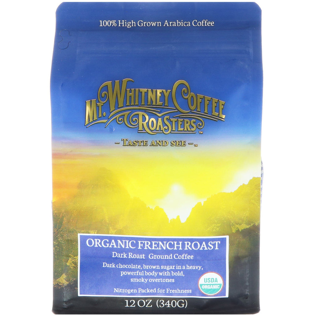 Mt. Whitney Coffee Roasters、フレンチ ロースト、ダーク ロースト、挽いたコーヒー、12 オンス (340 g)