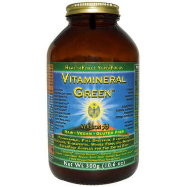 HealthForce Superfoods, Vitamineral Green, Versão 5.3, 300 g (10,6 oz)