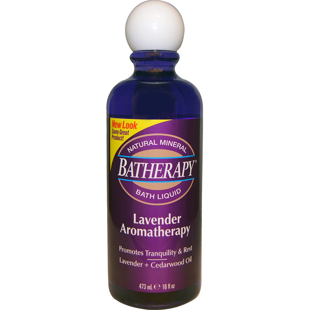 Queen Helene, Batherapy Natural Mineral Bath Liquid, Lavendel aromaterapi, 16 fl oz (473 ml)