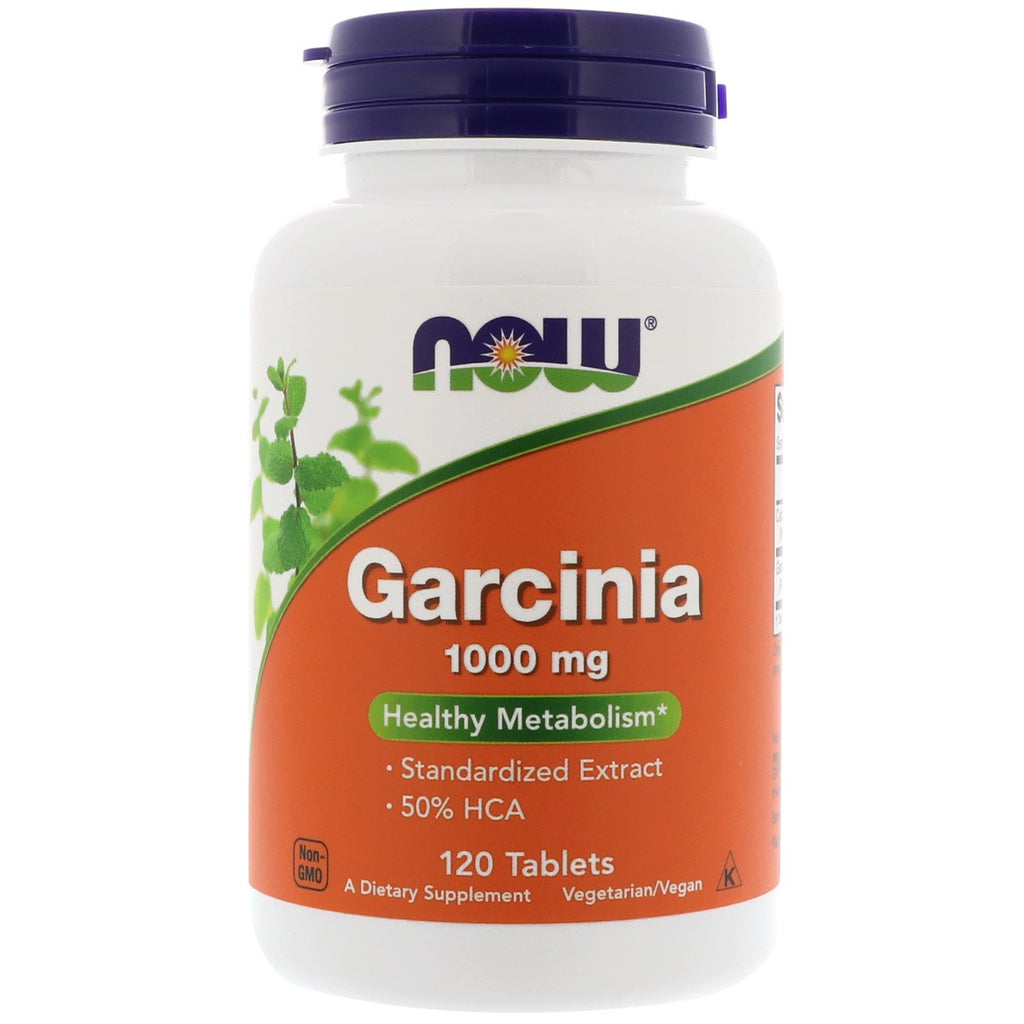 Now Foods, Garcinia, 1000 mg, 120 tabletter
