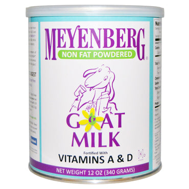 Lait de chèvre Meyenberg, lait de chèvre en poudre sans gras, 12 oz (340 g)
