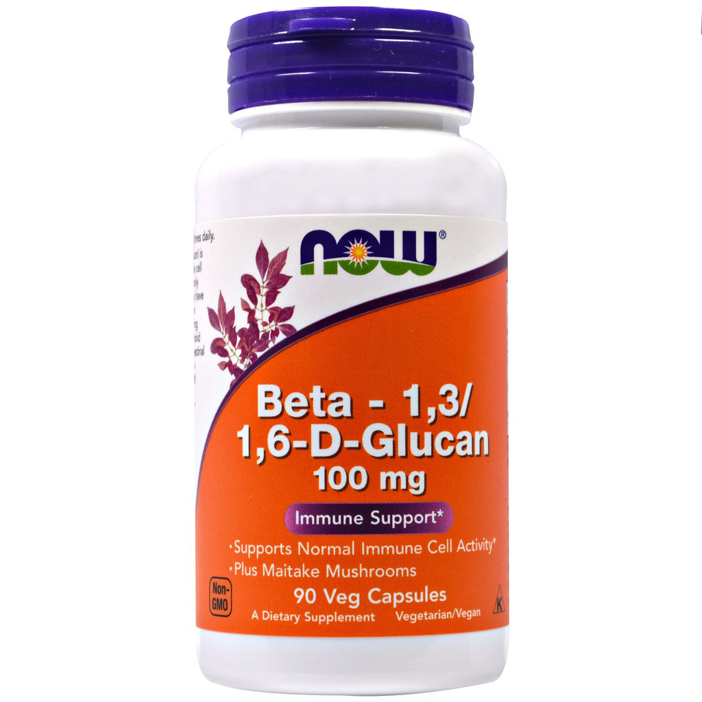 Now Foods, Beta-1,3/1,6-D-Glucan, 100 mg, 90 de capsule vegetale