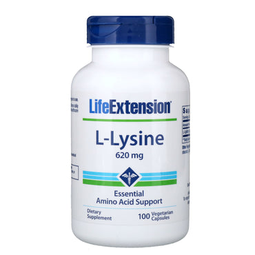Life Extension, L-Lysine, 620 mg, 100 vegetariske kapsler