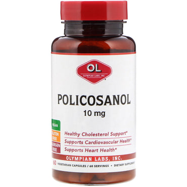 Olympian Labs Inc., Policosanol, 10 mg, 60 Vegetable Capsules
