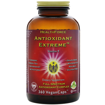 HealthForce Superfoods, Antioxidant Extreme, Version 9, 360 Vegan Caps