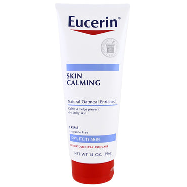 Eucerin, Crema calmante para la piel, piel seca con picazón, sin fragancia, 14 oz (396 g)