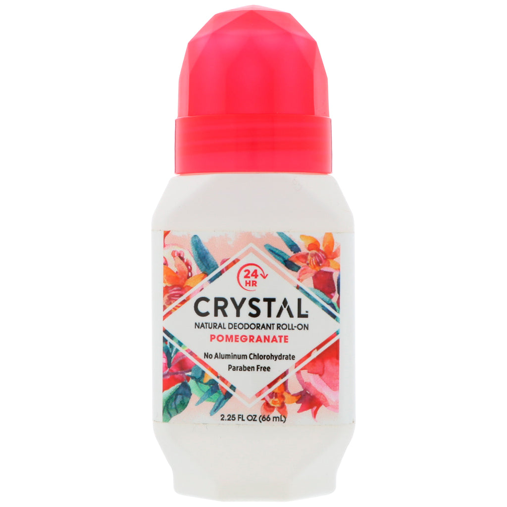 Crystal Body Deodorant, Natural Deodorant Roll-On, Granateple, 2,25 fl oz (66 ml)