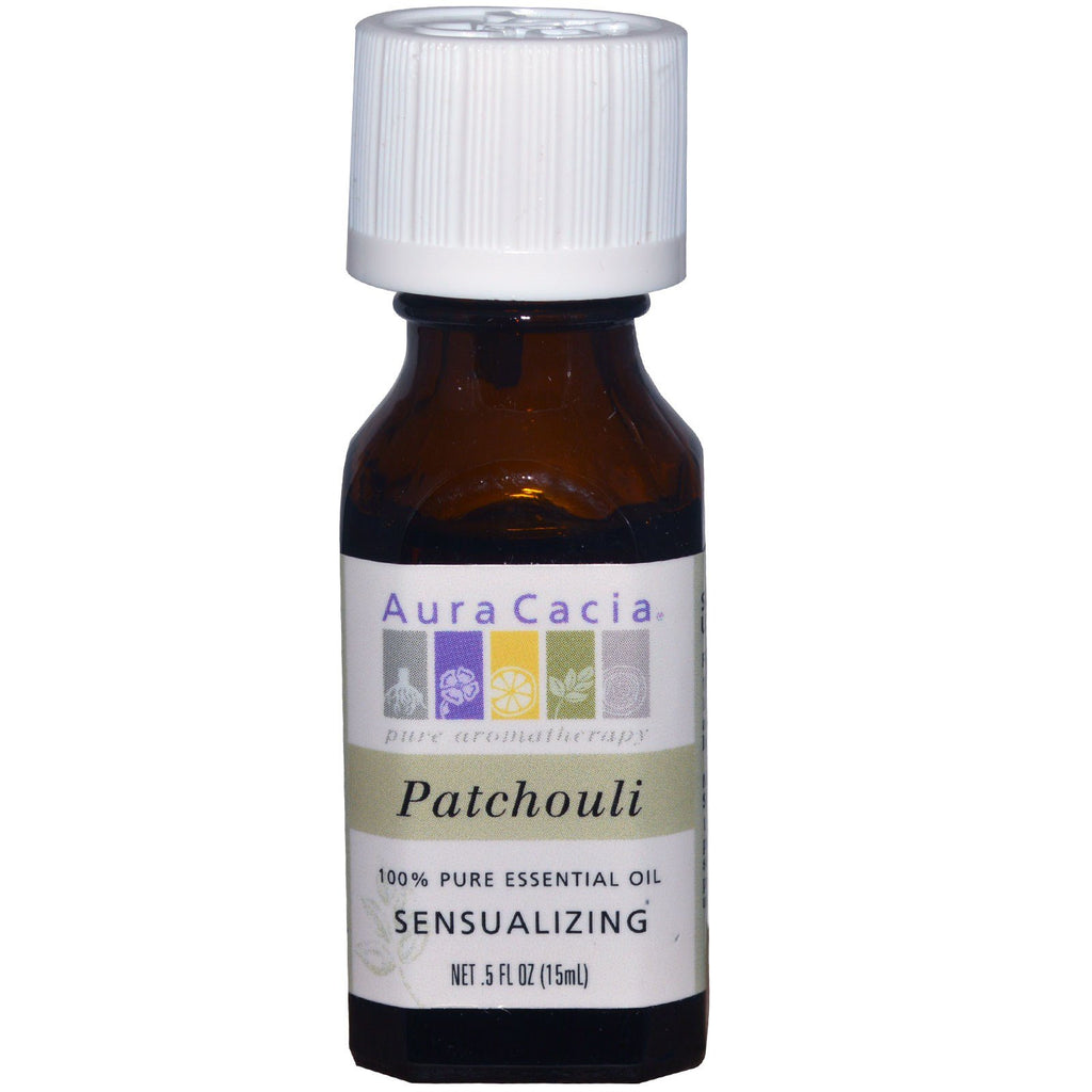 Aura Cacia, 100% Pure Essential Oil, Patchouli, .5 fl oz (15 ml)