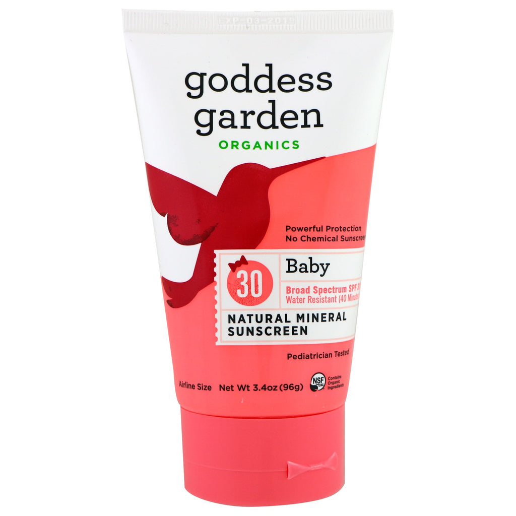 Goddess Garden's Baby Crème solaire minérale naturelle SPF 30 3,4 oz (96 g)