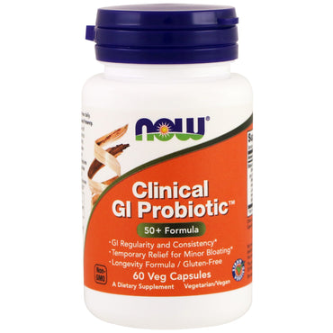 Now Foods, probiotique clinique GI, 60 gélules végétales