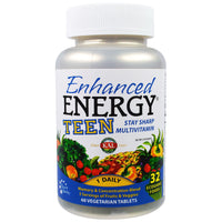 KAL, Enhanced Energy, Teen, Memory & Concentration Blend, 60 Veggie Tabs