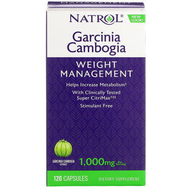 Natrol, Garcinia Cambogia, 1000 mg, 120 cápsulas