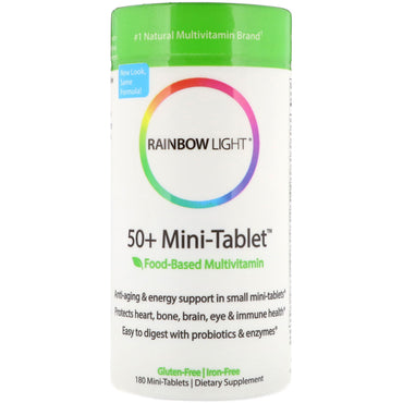 Rainbow Light, minitableta 50+, multivitamínico a base de alimentos, 180 minitabletas
