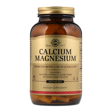 Solgar, calcium magnesium, 250 tabletter