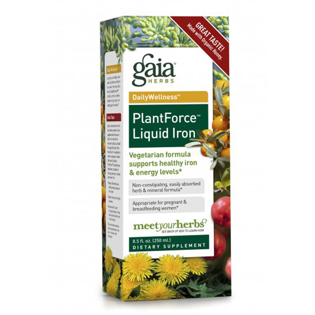 Gaia Herbs, حديد سائل PlantForce، 8.5 أونصة سائلة (250 مل)