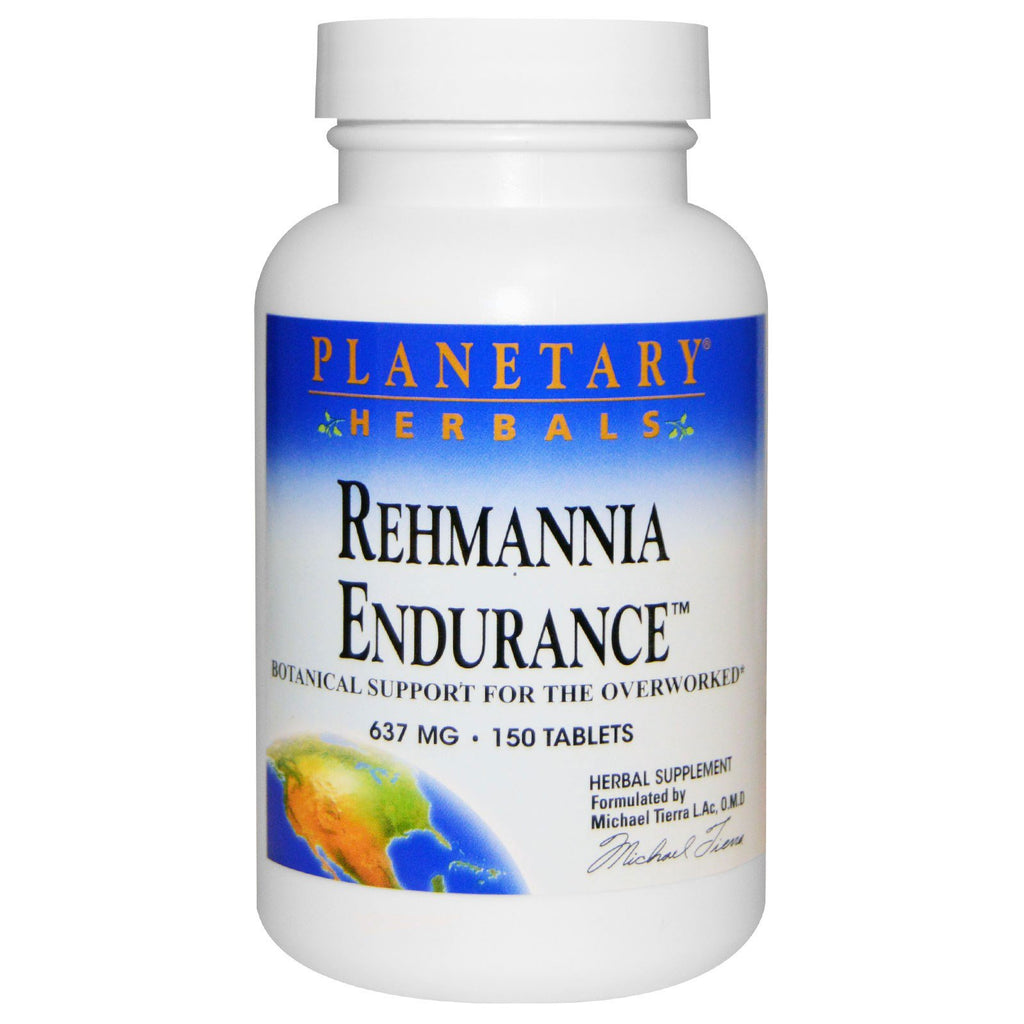 Planetariske urter, Rehmannia Endurance, 637 mg, 150 tabletter