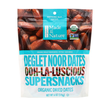 Made in Nature,  Deglet Noor Dates, Ooh-La-Luscious Supernacks, 6 oz (170 g)
