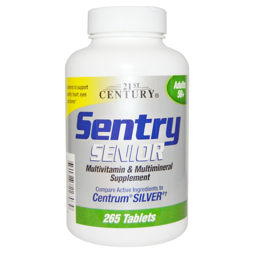 21st Century, Sentry Senior، مكمل متعدد الفيتامينات والمعادن، للبالغين فوق 50 عامًا، 265 قرصًا