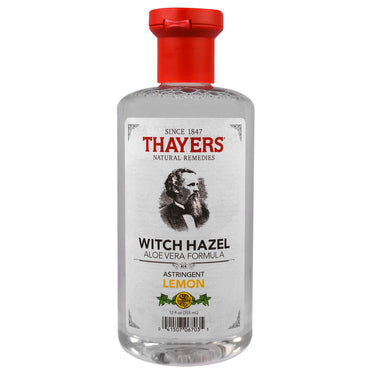 Thayers, Oczar wirginijski, Formuła Aloe Vera, Ściągająca cytryna, 12 uncji (355 ml)